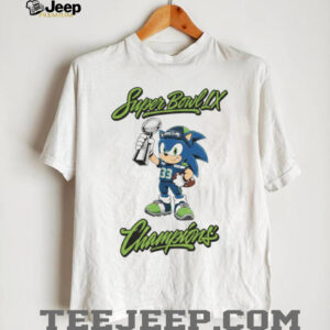 Sonic the Hedgehog Seattle Seahawks Super Bowl LX Champions Trophy T Shirt