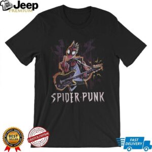 Spider Punk Rock Guitarist Graphic T Shirt Edgy Superhero Streetwear Spider Punk Rock Guitarist Graphic T Shirt Edgy Superhero Streetwear
