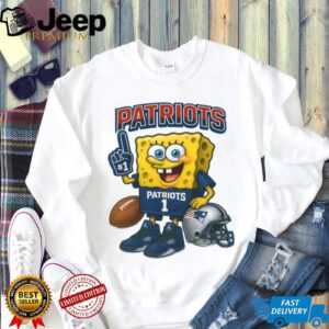 SpongeBob SquarePants New England Patriots Football Fan T Shirt SpongeBob SquarePants New England Patriots Football Fan T Shirt