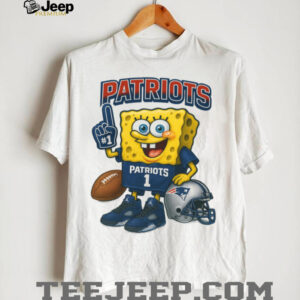 SpongeBob SquarePants New England Patriots Football Fan T Shirt