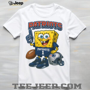 SpongeBob SquarePants New England Patriots Football Fan T Shirt