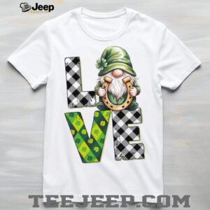 St. Patrick’s Day LOVE Gnome Horseshoe Plaid Clover T Shirt St. Patrick’s Day LOVE Gnome Horseshoe Plaid Clover T Shirt