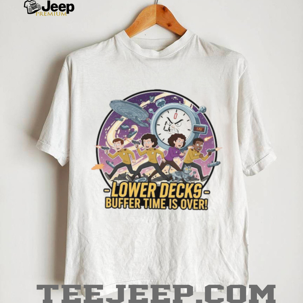 Star Trek Lower Decks Buffer Time Is Over Cartoon Graphic T Shirt Star Trek Lower Decks Buffer Time Is Over Cartoon Graphic T Shirt