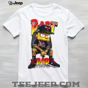 Streetwear Bart Simpson X Chicago Bulls Bad Boy Hypebeast Graphic Tee