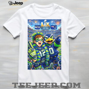 Super Bowl LIX 2026 Seattle Seahawks Fan Art Commemorative Design T Shirt Super Bowl LIX 2026 Seattle Seahawks Fan Art Commemorative Design T Shirt