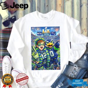 Super Bowl LIX 2026 Seattle Seahawks Fan Art Commemorative Design T Shirt