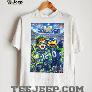 Super Bowl LIX 2026 Seattle Seahawks Fan Art Commemorative Design T Shirt