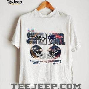 Super Bowl LIX Seattle Seahawks vs New England Patriots Helmets Graphic T shirt
