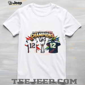 Super Bowl LX 2026 Champions VS Patriots Seattle Seahawks T shirt