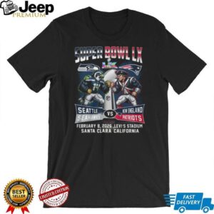 Super Bowl LX 2026 Seattle Seahawks vs New England Patriots Matchup T Shirt