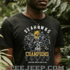 Super Bowl LX Champions Seattle Seahawks Team Roster Signature Graphic Super Bowl LX Champions Seattle Seahawks Team Roster Signature Graphic