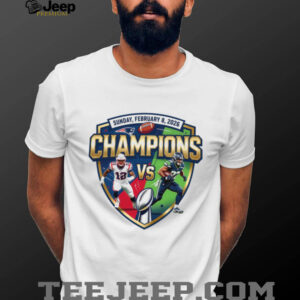 Super Bowl LX February 8 2026 Patriots vs Seahawks Champions Matchup Shirt