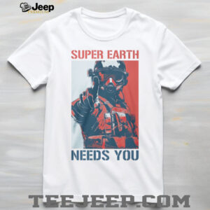 Super Earth Needs You Retro Propaganda Helldivers Poster Shirt Super Earth Needs You Retro Propaganda Helldivers Poster Shirt