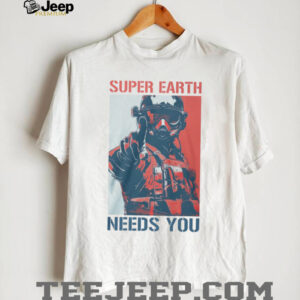 Super Earth Needs You Retro Propaganda Helldivers Poster Shirt