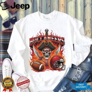 Tampa Bay Buccaneers Skull & Fire Graphic Football T Shirt Tampa Bay Buccaneers Skull & Fire Graphic Football T Shirt