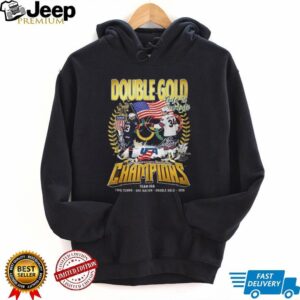Team USA Ice Hockey 2026 Milano Cortina Double Gold Champions T Shirt