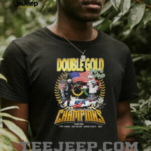 Team USA Ice Hockey 2026 Milano Cortina Double Gold Champions T Shirt