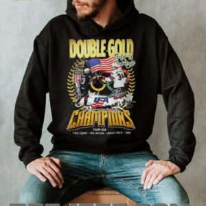 Team USA Ice Hockey 2026 Milano Cortina Double Gold Champions T Shirt