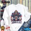 Tennessee Titans Blue Giant Monster Fire & Football Shirt Tennessee Titans Blue Giant Monster Fire & Football Shirt
