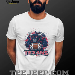Texans Football Bull Mascot Splatter Graphic