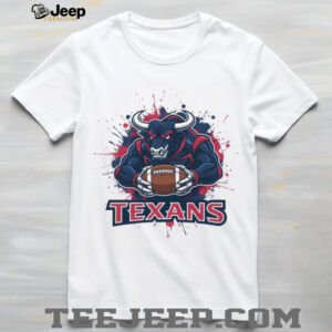 Texans Football Bull Mascot Splatter Graphic