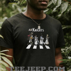 The Knights Abbey Road Parody T Shirt Funny Medieval Band Tee