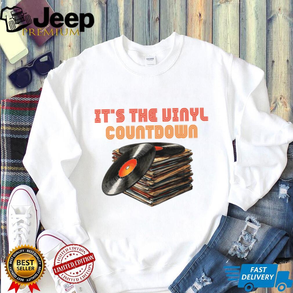 The Vinyl Countdown Music Pun T Shirt Retro Record Collector Graphic The Vinyl Countdown Music Pun T Shirt Retro Record Collector Graphic