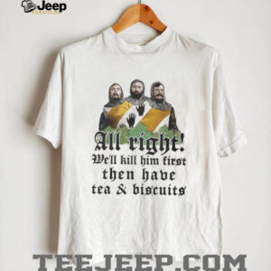 Three Headed Knight Tea and Biscuits Monty Python Quote T Shirt