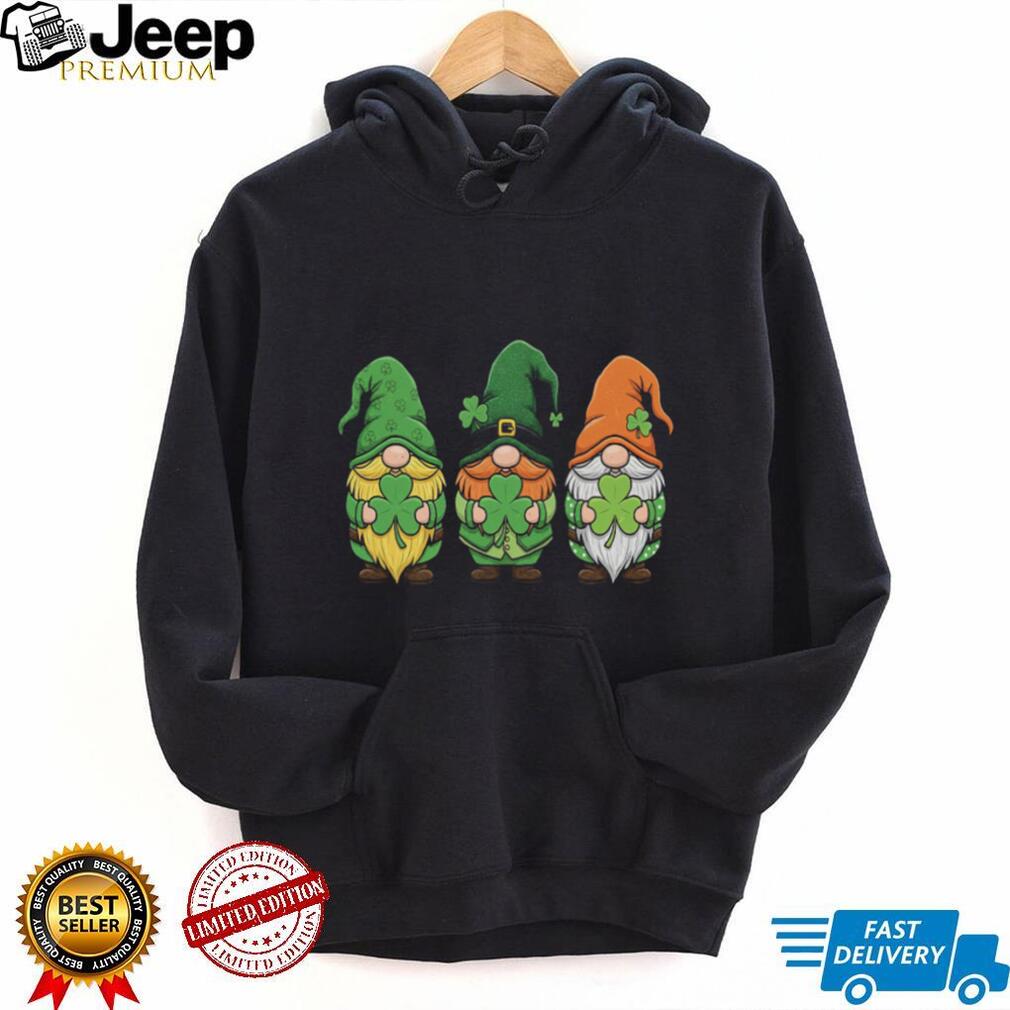 Three Lucky Irish Gnomes Shamrocks St. Paddy’s Day Graphic T Shirt Three Lucky Irish Gnomes Shamrocks St. Paddy’s Day Graphic T Shirt
