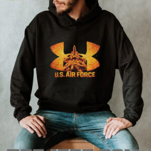 U.S. Air Force Tactical Soldier Orange Logo Graphic V Neck T Shirt U.S. Air Force Tactical Soldier Orange Logo Graphic V Neck T Shirt