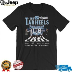 UNC Tar Heels Basketball Legends Abbey Road Signature Thank You For Memories Shirt UNC Tar Heels Basketball Legends Abbey Road Signature Thank You For Memories Shirt
