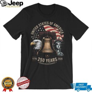 USA 250 Years Semiquincentennial Liberty Bell Patriotic T Shirt USA 250 Years Semiquincentennial Liberty Bell Patriotic T Shirt