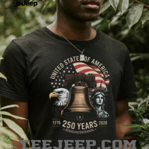 USA 250 Years Semiquincentennial Liberty Bell Patriotic T Shirt