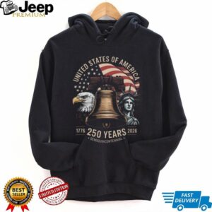 USA 250 Years Semiquincentennial Liberty Bell Patriotic T Shirt