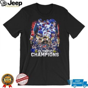 USA Hockey 2026 Olympic Champions Men’s Team Roster T Shirt USA Hockey 2026 Olympic Champions Men’s Team Roster T Shirt