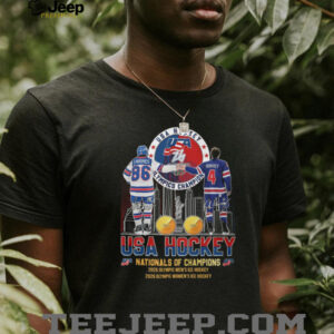 USA Hockey 2026 Olympic Nationals of Champions Hughes & Harvey T Shirt