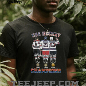 USA Hockey Champions 1960 1980 2026 Gold Medal Signature Players Shirt