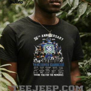 Vancouver Canucks 56th Anniversary (1970 2026) Signature Memories T Shirt