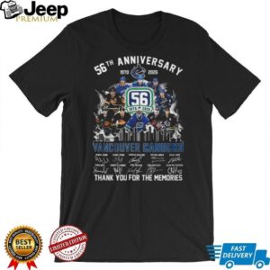 Vancouver Canucks 56th Anniversary (1970 2026) Signature Memories T Shirt