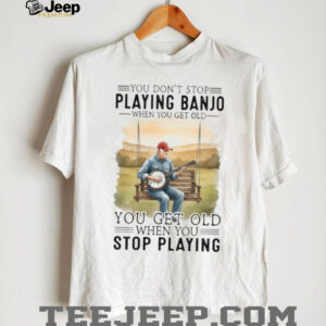 Vintage Banjo Player Quote Old Man Music Hobbyist T Shirt