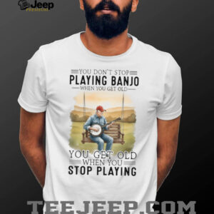 Vintage Banjo Player Quote Old Man Music Hobbyist T Shirt