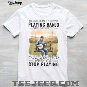 Vintage Banjo Player Quote Old Man Music Hobbyist T Shirt