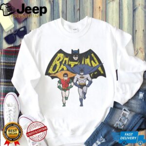 Vintage Batman and Robin Dynamic Duo Running Comic Art T Shirt Vintage Batman and Robin Dynamic Duo Running Comic Art T Shirt