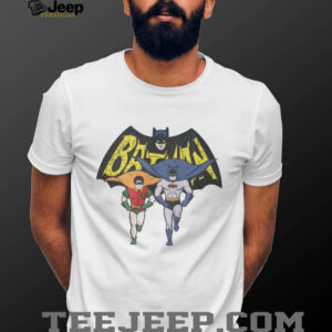 Vintage Batman and Robin Dynamic Duo Running Comic Art T Shirt
