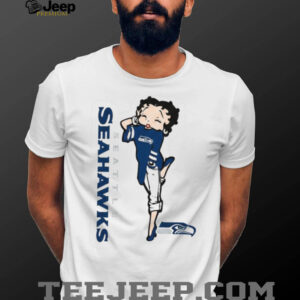 Vintage Betty Boop Style Seattle Seahawks Pinup Fan Sticker
