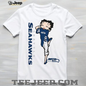 Vintage Betty Boop Style Seattle Seahawks Pinup Fan Sticker