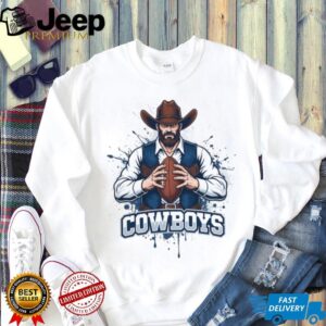 Vintage Cowboy Football Splatter Art White Shirt Vintage Cowboy Football Splatter Art White Shirt
