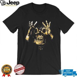 Vintage Golden Skull Hand Eyes Graphic T Shirt Streetwear Aesthetic