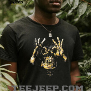 Vintage Golden Skull Hand Eyes Graphic T Shirt Streetwear Aesthetic