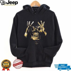 Vintage Golden Skull Hand Eyes Graphic T Shirt Streetwear Aesthetic